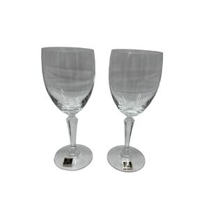 Vintage Oneida Arcadia Clear Water Goblets Set of 2 C0950052 #6105